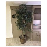 Tall Artificial Tree in Woven Planter