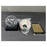 Cal Ripken JR. baseball with stand and 22k card