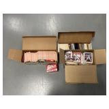 Box of baseball cards and more