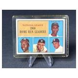 1961 Topps NL 1960 Home Run Leaders Banks, Aaron,