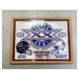 Super Bowl 20 Framed Mirror- Bears vs Patriots