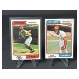 Pete Rose and Bob Gibson baseball cards