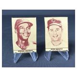 1971 Milk Duds Hand Cut Ernie Bank and Ron Santo