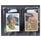 1957 topps Jim Gilliam #115 and Topps Nellie Fox