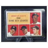 1961 Topps American League Homerun Leaders
