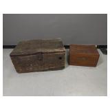 Vintage Wooden Crate With Handtools