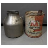 Vintage Marathon Hydraulic Oil Can & De Laval