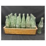 Vintage Coca Cola Wooden Crate and Bottles