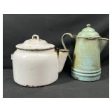 Enamel ware tea pots