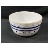 Eggs, butter, sugar, and flour bowl