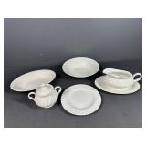 Sheffield Bone White Ceramic Snack set