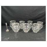 Ruffled Edge Glass Bowl Vases