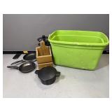 Tote Of Pots & Pans- Cannot Ship Tote