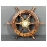 Nautical Style Ships Wheel Clock