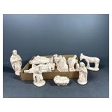 White Nativity Figurines & Animals