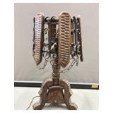 Vintage Wood and Metal Table Lamp