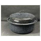 Speckled Enamel Ware Pot with Lid
