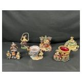 Yesterdays Child Figures, Candle Holder, and