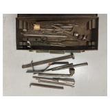 Machinist Style Tool Box & Vintage Tool Lot