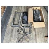 Box of Police Car Console Parts and More