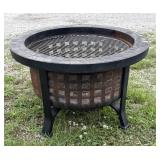 Outdoor Steel Fire Pit w/ Cooking Grate