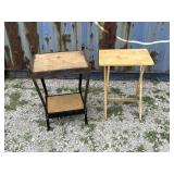 Folding TV Tray & Metal Utility Stand