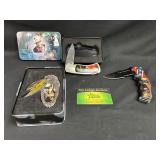 Three Folding Pocket Knives w/Tins