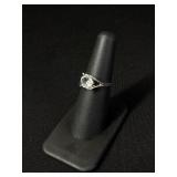 Sterling Silver Clear Stone Ring