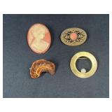 Cameo brooch and more