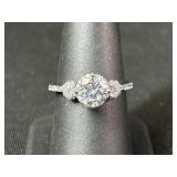Sterling 3 Stone Ring with Pavï¿½ accents