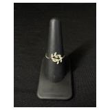 Sterling Silver Branch & Leaf Ring