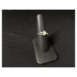 10K Gold Cabochon & Accent Stone Ring