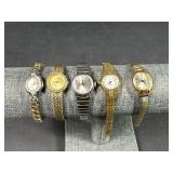 5 Ladies Vintage Wristwatches
