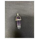 Sterling Silver Fluorite Crystal Pendant