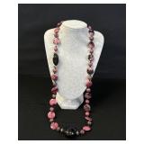 Sterling Silver Rhodonite Stone Necklace