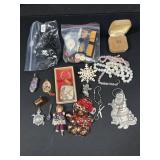Buttons, ornaments, broken jewelry and more