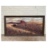 Framed Rural Farmhouse Landscape Print