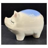 Ceramic Sleeping Pig Piggy Bank