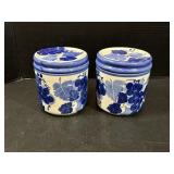 Blue Grape Ceramic Canister Set