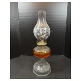 Glass Kerosene Lamp with Etched Chimney