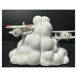 Ceramic Airplane Bookends