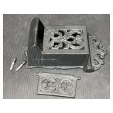 Cast Iron Wall-Mount Match Holder with Striker