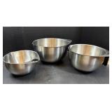 Pampered Chef Stainless Steel Mixing Bowls