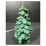 Small Vintage Ceramic Light-Up Christmas Tree