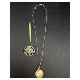 Endura Pendant Watch, Chain & Eagle Emblem