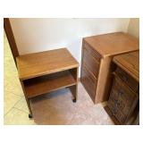 Wooden Filing Cabinet & Rolling Cart (Pressboard)
