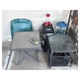 Tables, trashcan, and more