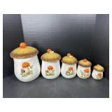 Ceramic Mushroom Canisters