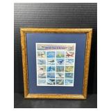 Classic American Aircraft stamp wall art