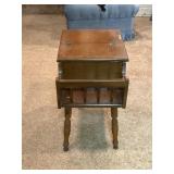 Wood Sewing Cabinet with Magazine Rack